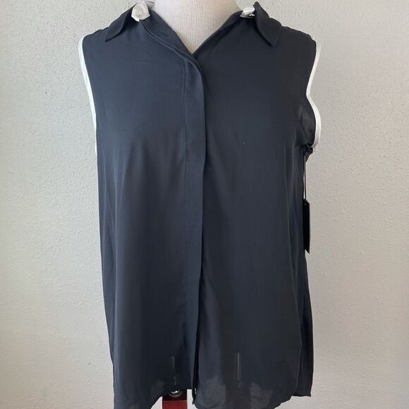 NWT Vince Camuto Sleeveless Button Down Blouse Top - Picture 1 of 11